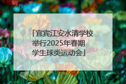 宜宾江安水清学校举行2025年春期学生球类运动会